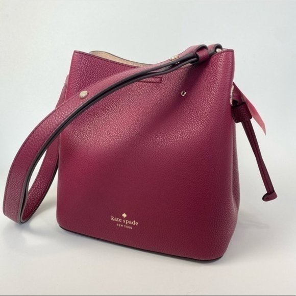 Kate Spade Marti Shoulder Crossbody Bucket Bag in Blackberry Preserve - Picture 3 of 13